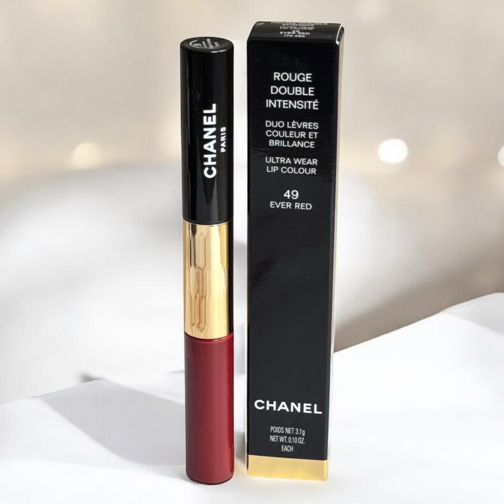 Chanel Rouge Double Ended Intense Ultra wear lip Color shade 49 Ever Red NIB